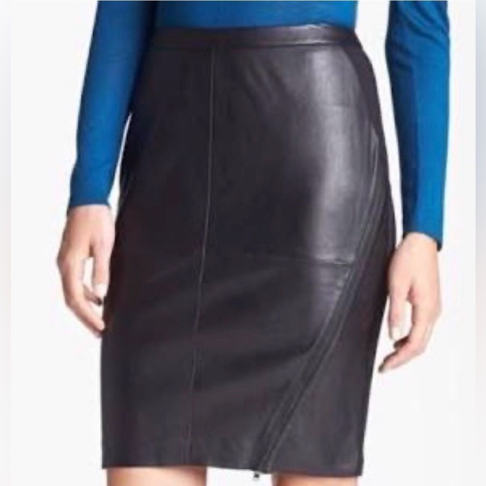 Trouvé Black leather pencil skirt size 4